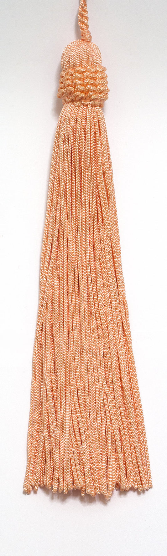 Set of 10 Peach / Salmon Color Crown Head Chainette Tassel, 5.5 Inch Long with 1 Inch Loop, Basic Trim Collection Style# CT055 Color: Salmon - E16 - DecoPro