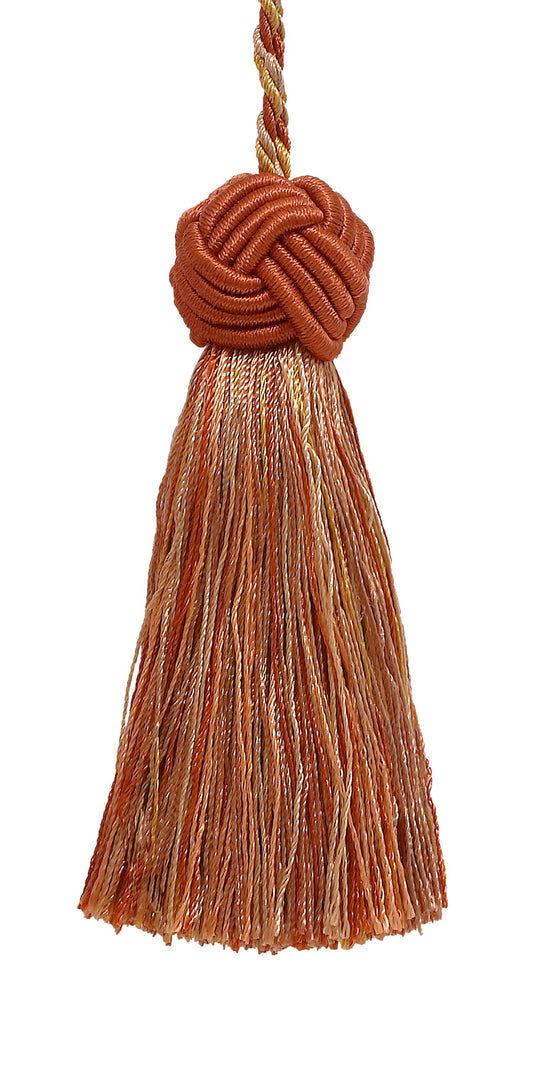 Decorative 3.5 inch Tassel / RUST GOLD / Baroque Collection Style# BTS Color: CINNAMON TOAST - 6122 - DecoPro