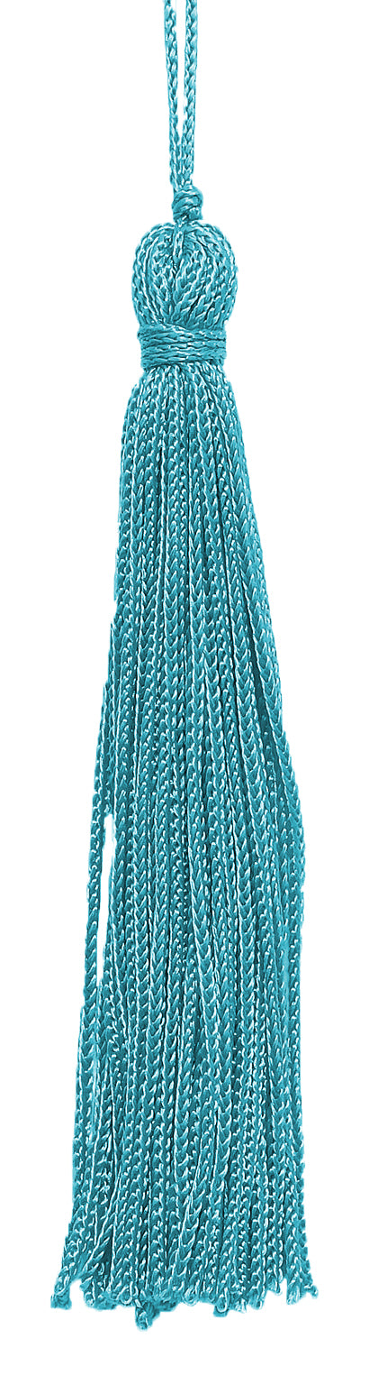 Set of 10 Turquoise Chainette Tassel, 4 Inch Long with 1 Inch Loop, Basic Trim Collection Style# RT04 Color:Turquoise - 04 - DecoPro