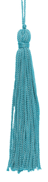 Set of 10 Turquoise Chainette Tassel, 4 Inch Long with 1 Inch Loop, Basic Trim Collection Style# RT04 Color:Turquoise - 04