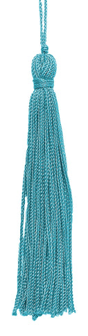 Set of 10 Turquoise Chainette Tassel, 4 Inch Long with 1 Inch Loop, Basic Trim Collection Style# RT04 Color:Turquoise - 04
