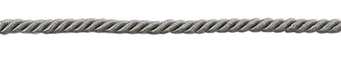 Small 3/16 inch Basic Trim Decorative Rope (Silver Grey), Sold by The Yard , Style# 0316NL Color: Silver Grey - 049