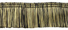 24 Yard Package / Empress Collection Luxuriant 2 inch Brush Fringe Trim / Black, Seal Brown, Mocha / Style#: 0200EMPB, Color: Shadow - W144 (54 ft/16.5 M)