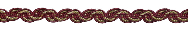 WINE GOLD Gimp Braid 1/2 inch Style# 0050BG Color: AUTUMN LEAVES - 5716 (Sold by The Yard)