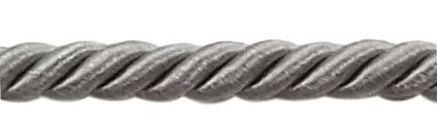 3/8 inch LARGE GREY COLOR DECORATIVE CORD, Basic Trim Collection, Style# 0038NL Color: SILVER GREY - 049, Sold by The Yard