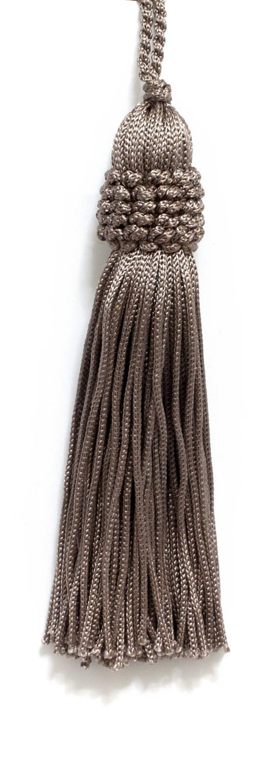Set of 10 Taupe Crown Head Chainette Tassel, 4 Inch Long with 2 Inch Loop, Basic Trim Collection Style# CT04 Color: Taupe - B6 - DecoPro