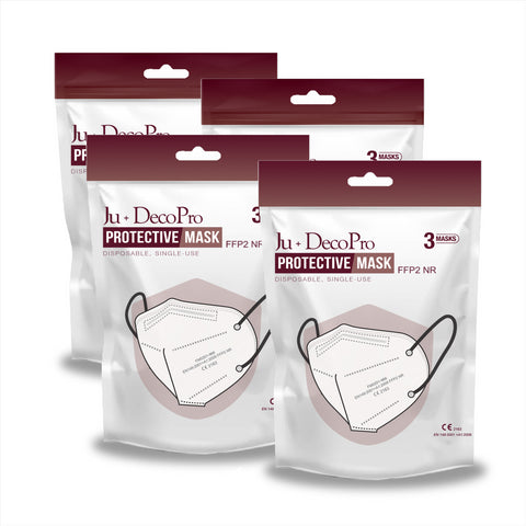 Pack of 12 Disposable KN95 Face Masks, Mouth & Nose Safety Protection, 5-Layer Filter Barrier / Manufactured for and Sold Exclusively by DecoPro / Specified by FDA on EUA List / KN95c