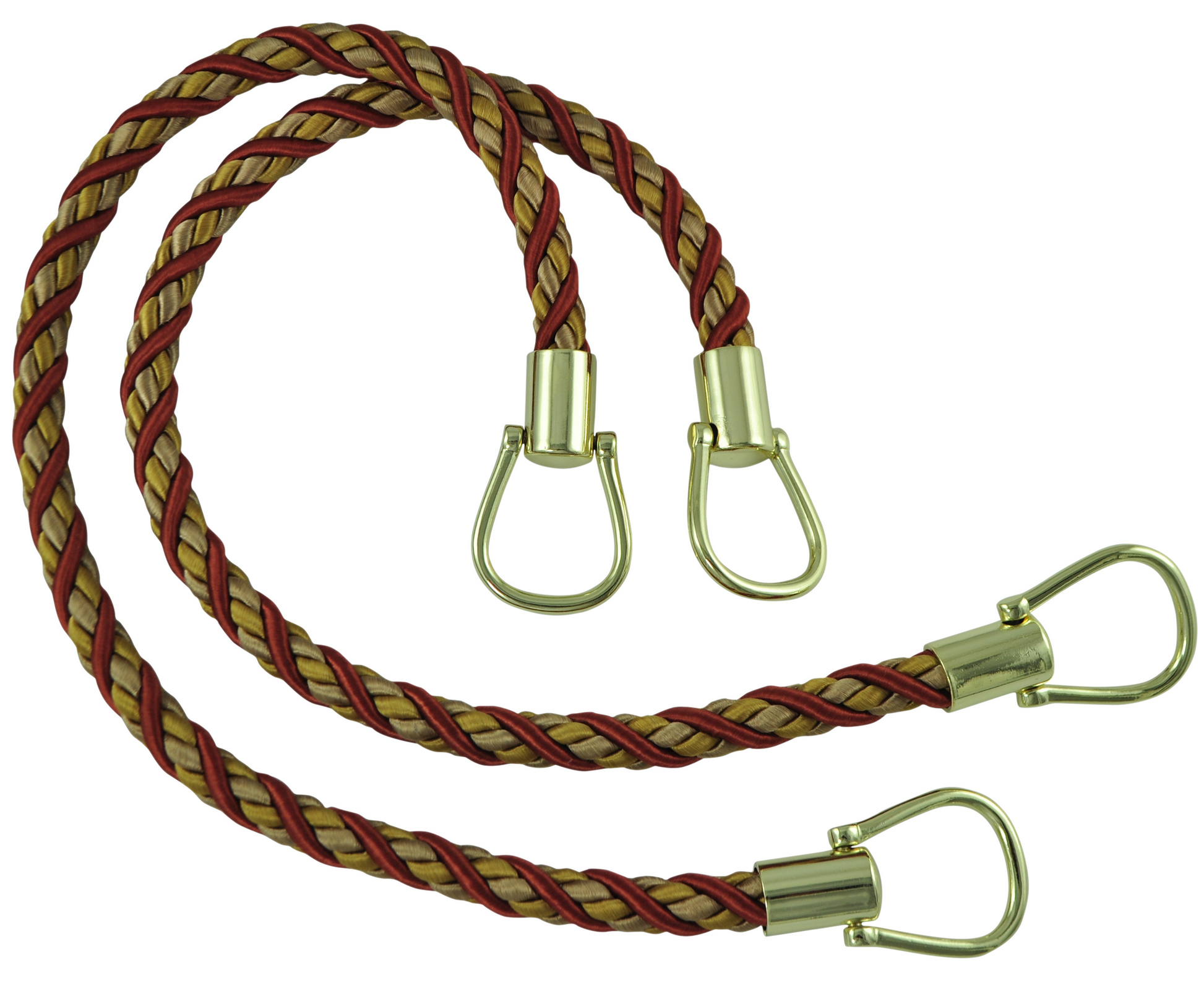 Pair of Elegant RUST GOLD Curtain & Drapery Rope Tiebacks, 18 inch Long, Approx. 1/2 inch Thick, Style# BRTBM Color# CINNAMON TOAST - 6122 - DecoPro