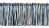 5 Yard Value Pack of Veranda Collection 2 inch Brush Fringe Trim / Light Blue, French Blue, White / Style#: 0200VB / Color: Naut