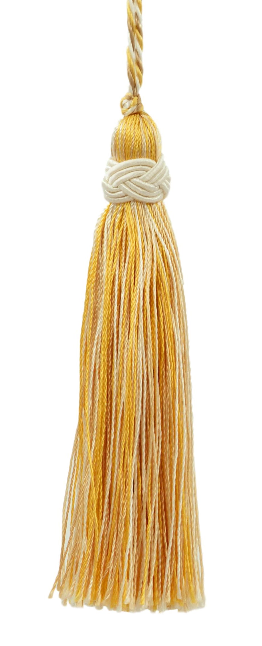 Set of 10 Decorative Light Sand Gold 4 inch Tassel, Imperial II Collection Style# ITS Color: Lemon Meringue - B2523 - DecoPro