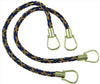 Pair of Elegant Ultramarine Blue, Tan Curtain & Drapery Rope Tiebacks, 18 inch Long, Approx. 1/2 inch Thick, Style# BRTBM Color# NAVY TAUPE - 5817