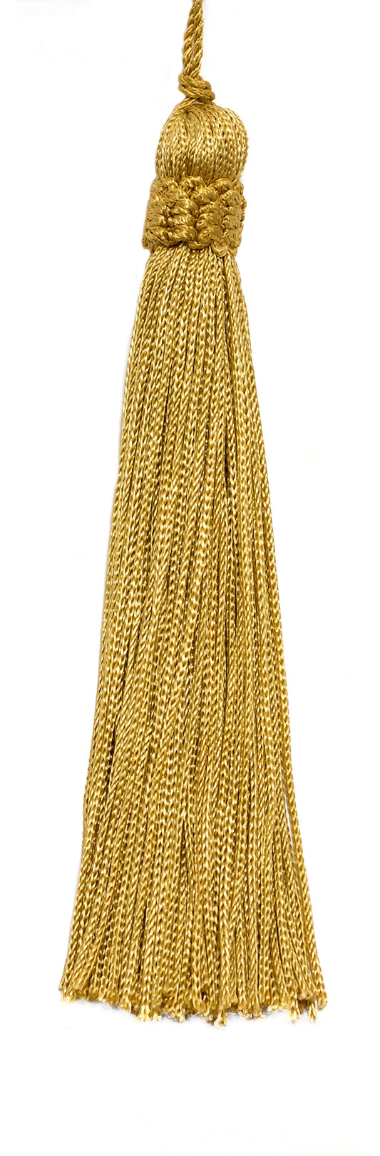 Set of 10 Gold Crown Head Chainette Tassel, 5.5 Inch Long with 1 Inch Loop, Basic Trim Collection Style# CT055 Color: Medium Gold - B7 - DecoPro