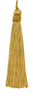 Set of 10 Gold Crown Head Chainette Tassel, 5.5 Inch Long with 1 Inch Loop, Basic Trim Collection Style# CT055 Color: Medium Gold - B7