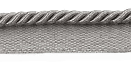 Small 3/16 inch Grey, Basic Trim Lip Cord, Sold by The Yard , Style# 0316S Color: Silver Grey - 049 - DecoPro