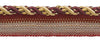 Medium Taupe, Wine 4/16 inch Imperial II Lip Cord Style# 0416I2 TAUPE WINE - 4466 (Sold by The Yard)