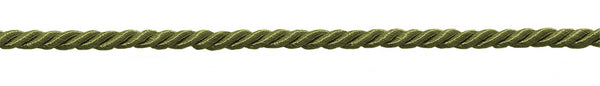 Small 3/16 inch Basic Trim Decorative Rope / Sold by The Yard / Style# 0316NL (8641) / Color: Olive Green - 9628