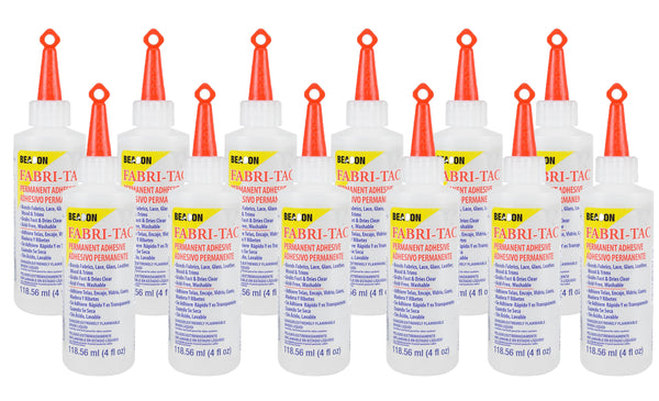Twelve-Pack of Beacon Fabri-Tac Permanent Adhesive, 4 Ounce (Box of 12