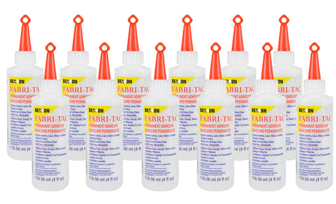 Twelve-Pack of Beacon Fabri-Tac Permanent Adhesive, 4 Ounce (Box of 12)