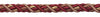 Pair of Elegant Burgundy Taupe Curtain & Drapery Rope Tiebacks, 18 inch Long, Approx. 1/2 inch Thick, Style# BRTBM Color# CRANBERRY HARVEST - 8612