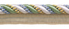 Large Green, Gold, Blue 7/16 inch Imperial II Lip Cord Style# 0716I2 Color: MOUNTAIN SPRING - 4668 (Sold by The Yard)