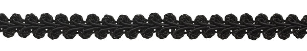 1/2 inch Basic Trim French Gimp Braid, Style# FGS Color: BLACK - K9, Sold By the Yard