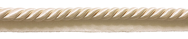 Large Ivory 3/8 inch Basic Trim Cord With Sewing Lip, Package of 32.8 Yards (98 Feet / 30 Meters) , Style# 0038S Color: ECRU A2