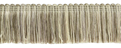 Parchment, Dark Sand, Beige Duke Collection Brush Fringe Trim / 2