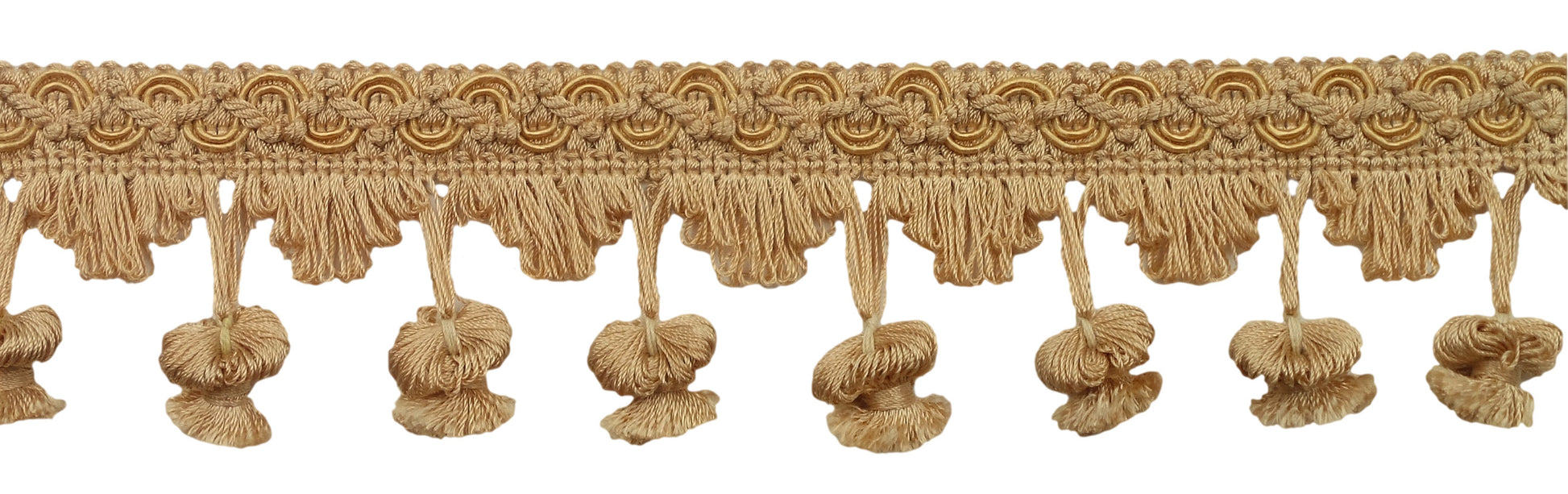 Light Gold 2 inch Imperial II Onion Tassel Fringe Style# NT2503 Color: LIGHT GOLD - LTG (Sold by The Yard) - DecoPro