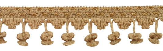 Light Gold 2 inch Imperial II Onion Tassel Fringe Style# NT2503 Color: LIGHT GOLD - LTG (Sold by The Yard) - DecoPro