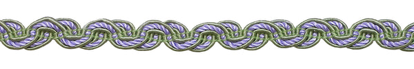 Lilac Gold Baroque Collection Gimp Braid 1/2 inch Style# 0050BG Color: WINTER LILAC - 8426 (Sold by The Yard)