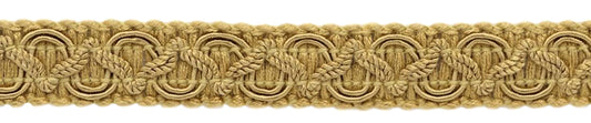 3/4 inch Basic Trim Decorative Scroll Gimp Braid, Style# 0075SGC Color: Camel Gold - E16C, Sold By the Yard - DecoPro