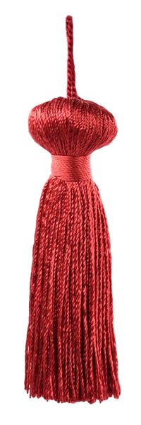 Petite Key Tassel / 3 inches long Tassel with 1 inch loop / Style# BT3 (11309) Color: Cherry Red - E13