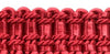 6 inch Long, Premium Quality, CHERRY RED Bullion Fringe Trim with Decorative Gimp Design, Basic Trim Collection, # BFS6-WVN (7837) Color: E13, Sold By the Yard