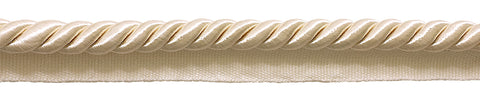 10 Yard Value Pack of Large 3/8 inch Basic Trim Lip Cord, 0038S Color: IVORY A2