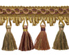 Cherry Red, Beige, Green 2 3/4 inch Imperial II Tassel Fringe Style# NT2502 Color: BERRY PATCH - 4260 (Sold by The Yard)