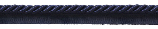 Medium 5/16 inch Basic Trim Lip Cord (Dark Navy), Sold by The Yard , Style# 0516S Color: DARK Dark Navy Blue - J3 - DecoPro