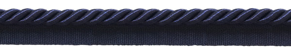 Medium 5/16 inch Basic Trim Lip Cord (Dark Navy), Sold by The Yard , Style# 0516S Color: DARK Dark Navy Blue - J3
