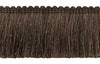 Veranda Collection 2 inch Brush Fringe Trim / Mocha, Chocolate, Brown / Style#: 0200VB / Color: Chocolate - VNT27 / Sold by the Yard