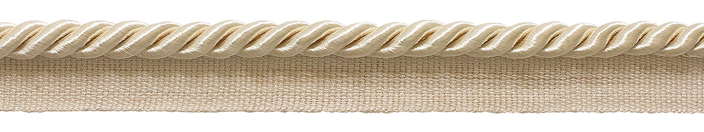 10 Yard Value Pack of Medium 5/16 inch Basic Trim Lip Cord Style# 0516S Color: NATURAL / IVORY - A2 (30 Ft / 9.1 Meters) - DecoPro