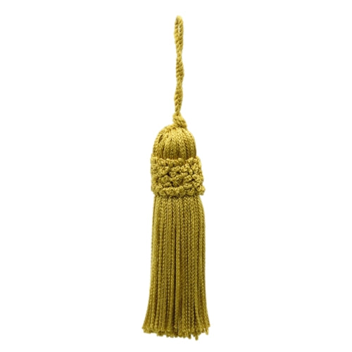 Set of 10 / Crown Head Chainette Tassel / 3 Inch Long with 2 Inch Loop / Basic Trim Collection / Style# CT03 Color: Old Gold - D05 - DecoPro
