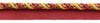 27 Yard Value Pack of Medium 4/16 inch Burgundy Red Gold, Noblesse Collection Lip Cord Style# 0416H Color: Carmine Gold - 1253 (25 Meters / 81 Ft.)
