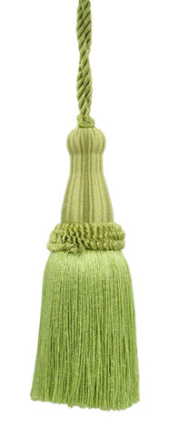 Decorative 5 1/2 Inch Key Tassel, Spring Green, Style# KTC055 Color: Leaf Green - L43