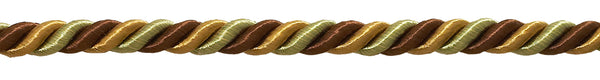 10 Yard Pack of Medium BROWN GOLD Baroque Collection 5/16 inch Decorative Cord Without Lip Style# 516BNL Color: GOLDEN CHESTNUT - 5207 (30 Ft / 9 Meters)