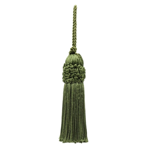 Set of 10 / Crown Head Chainette Tassel / 3 Inch Long with 2 Inch Loop / Basic Trim Collection / Style# CT03 Color: Doric Khaki Green - L50 - DecoPro