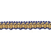 Gold, Navy Blue 1/2 inch Imperial II Gimp Braid Style# 0050IG Color: NAVY GOLD - 1152 (Sold by The Yard)