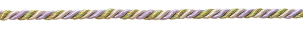 12 Yard Value Pack of Small Lilac Gold Baroque Collection 3/16 inch Decorative Cord Without Lip Style# 316BNLPK Color: WINTER LILAC - 8426 (36 Ft / 11M)