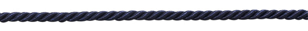 Small 3/16 inch Basic Trim Decorative Rope (Dark Navy), Sold by The Yard , Style# 0316NL Color: DARK Dark Navy Blue - J3
