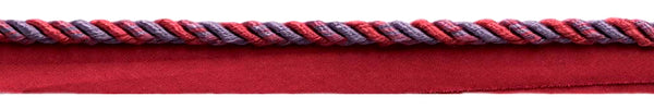 Small Multi colored Amethyst, Cherry 3/16 inch Cord with Lip / Style# 0316MLT / Color: Very Berry - PR22 / Sold by The Yard