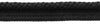 Elaborate 3/8 inch Black Veranda Collection Trim Cord With Sewing Lip / Style# 0038V / Color: Black Charcoal - VNT30 / Sold by The Yard