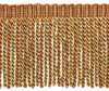 27 Yard Package of 6 Inch Long Bullion Fringe Trim, Style# DB6 - Copper, Olive Green - Rust 07 (81 Ft / 25 Meters)